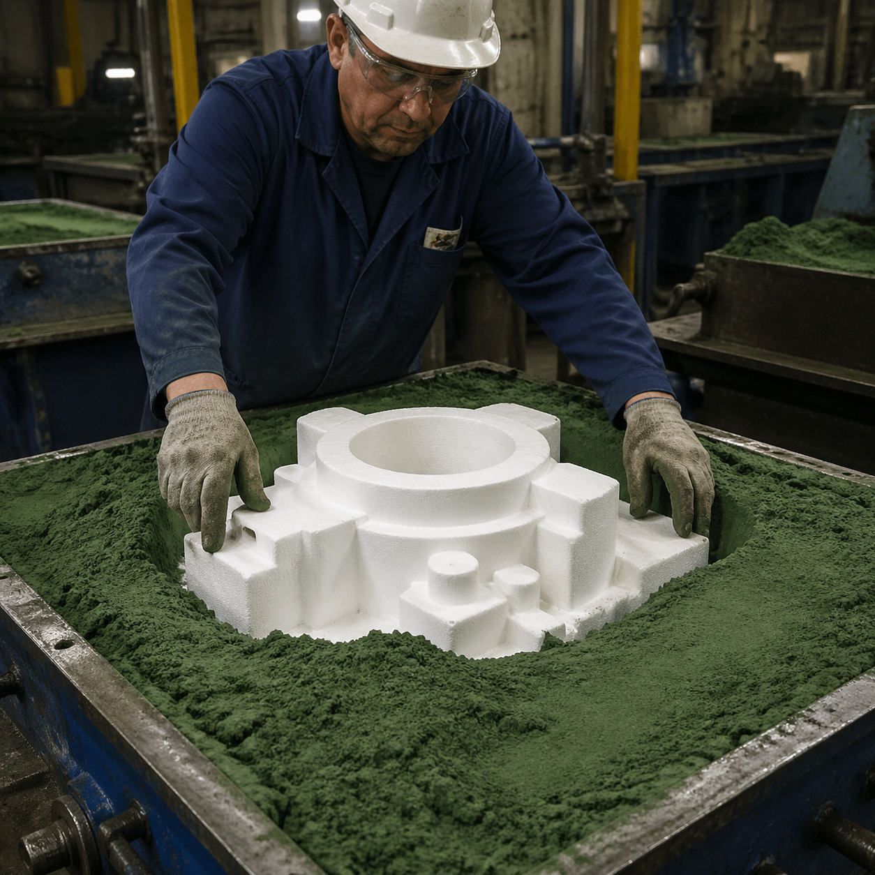 Lost foam casting for complex internal cavity parts
